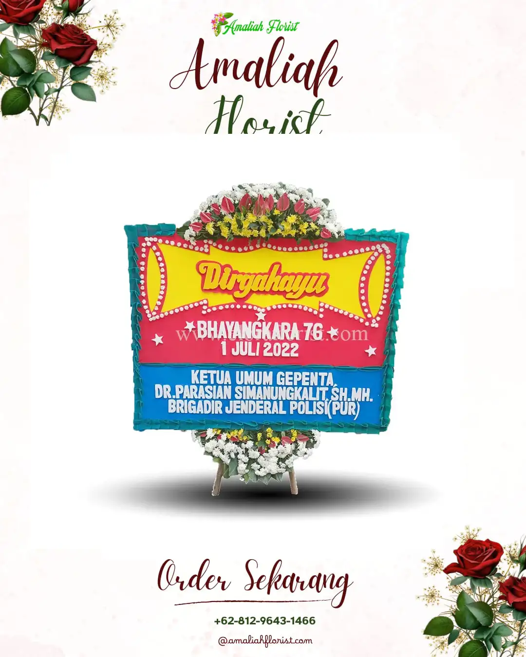 Papan Bunga HUT Ulang Tahun Tulamben
